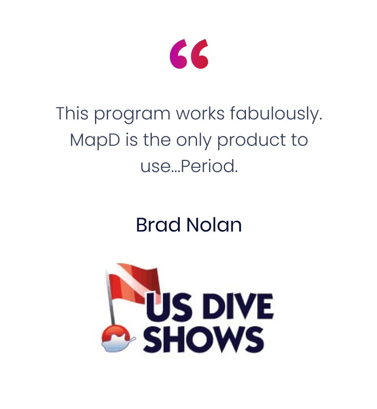 US dive shows testimonial
